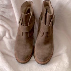 UGG suede booties size 7 1/2.